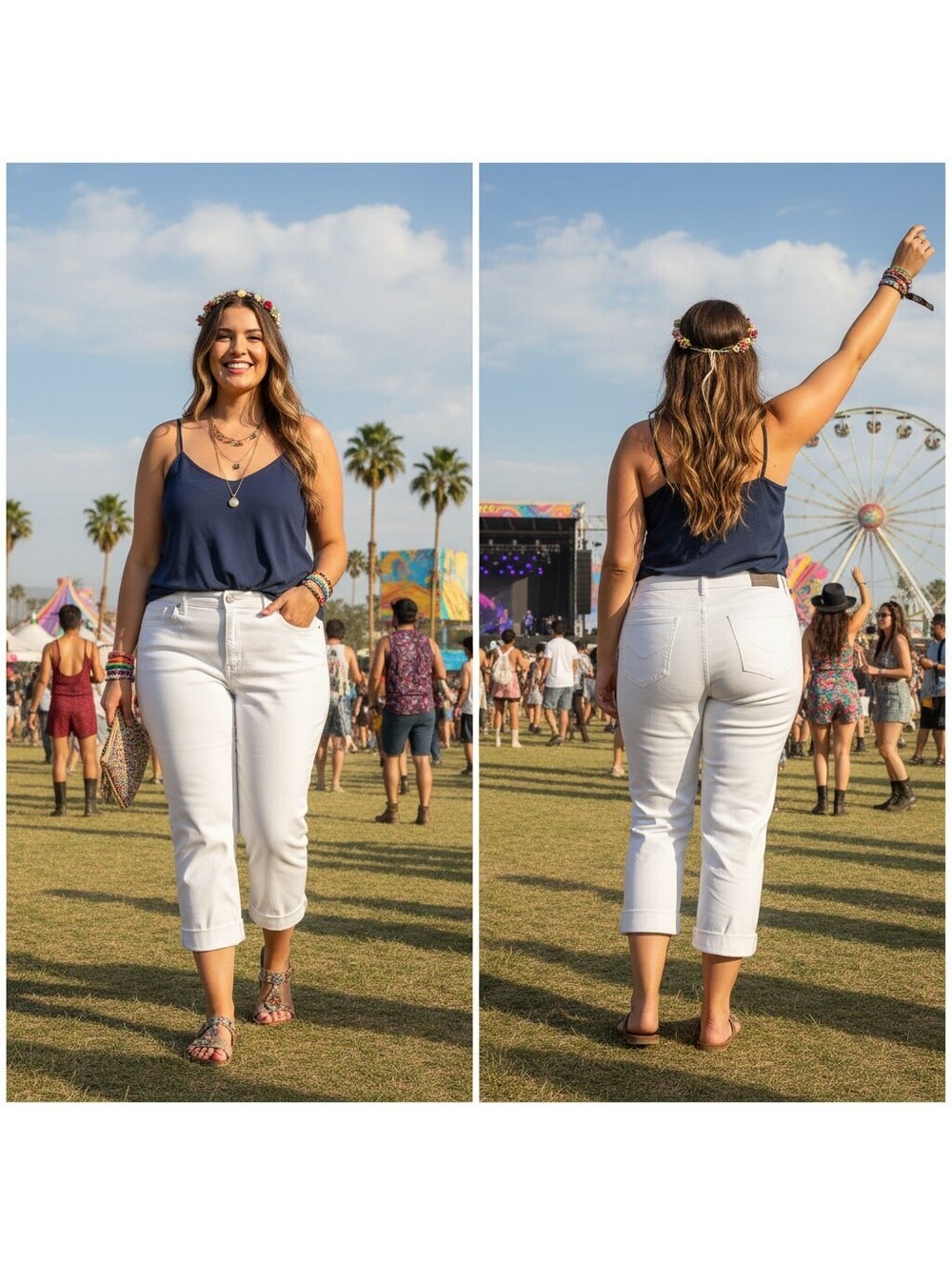 1877 - Torrid White Boyfriend Straight Crop Jeans Size 20R
